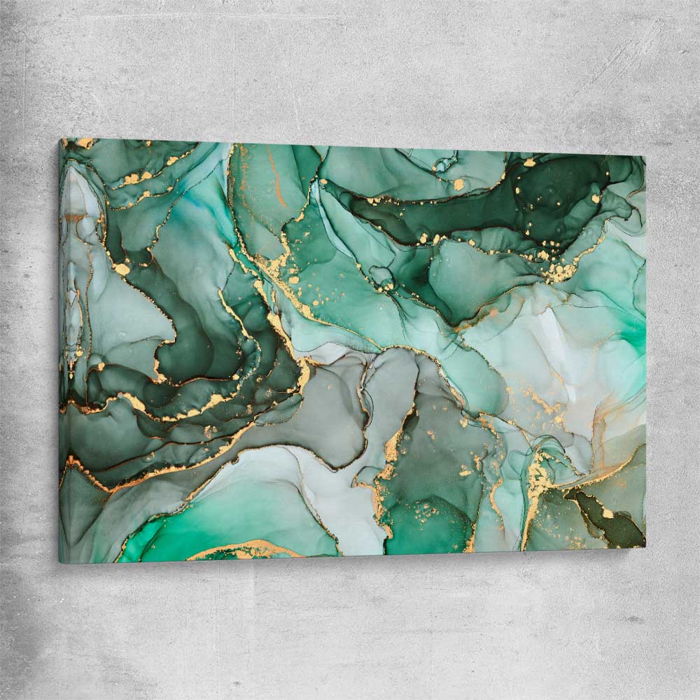 Luxury Turquoise stretched canvas - part of our high quality canvas abstract wall art collection