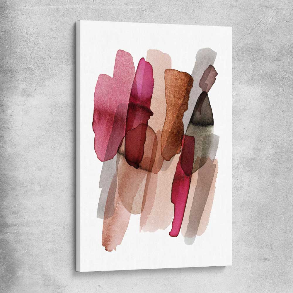 Maroon Tones One stretched canvas - part of our high quality canvas abstract wall art collection