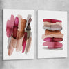 Maroon Tones Pair stretched canvas - part of our high quality canvas abstract wall art collection