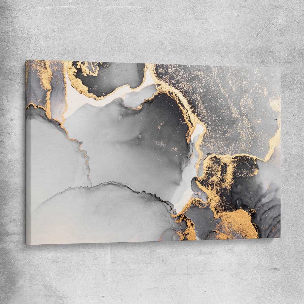 Meandering Greys stretched canvas - part of our high quality canvas abstract wall art collection