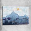 Mountain Silhouette stretched canvas - part of our high quality canvas abstract wall art collection