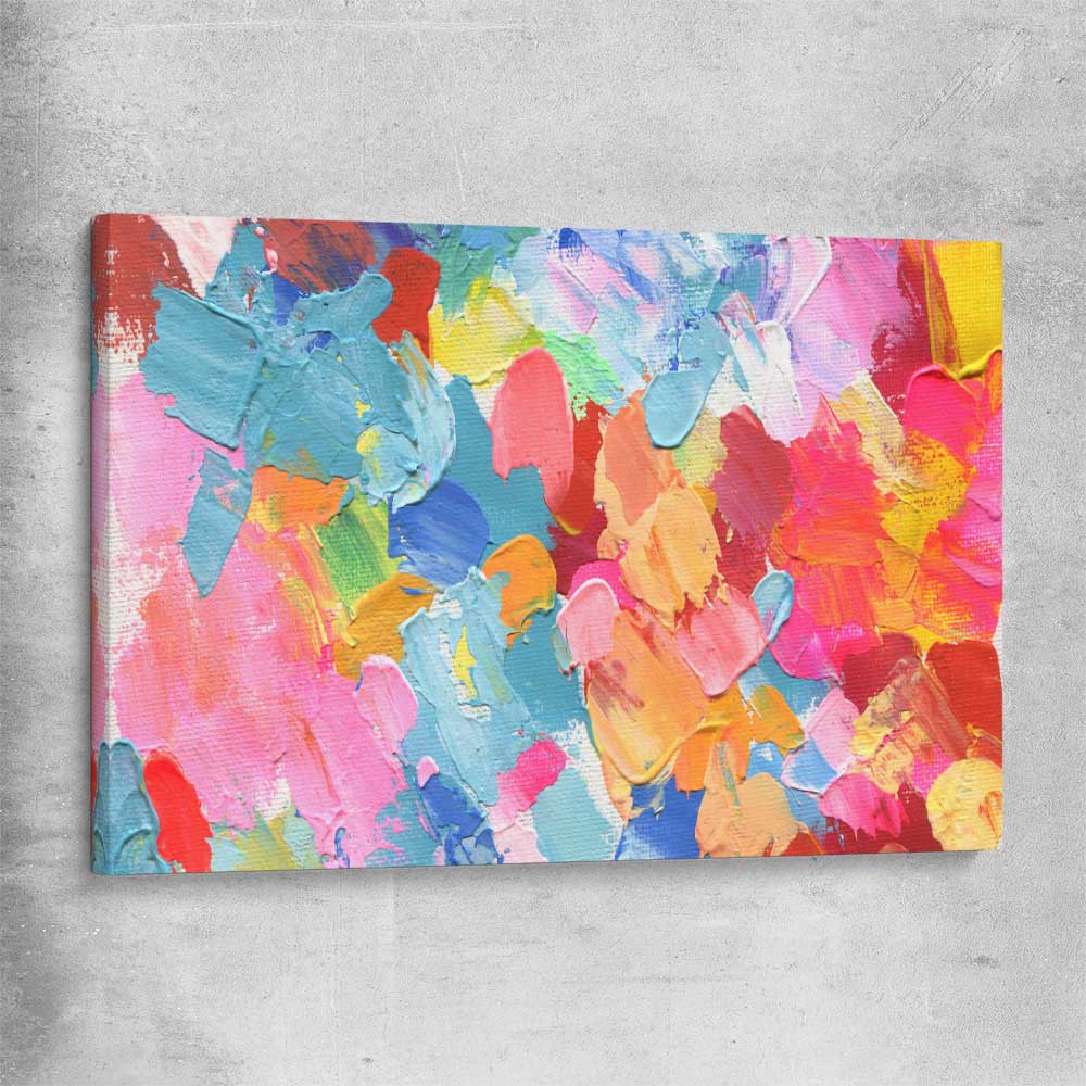 Pastel Palette stretched canvas - part of our high quality canvas abstract wall art collection
