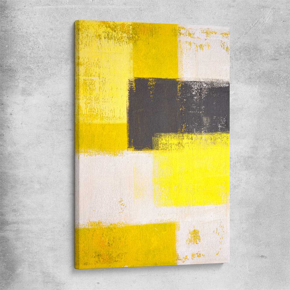 Pastel Yellow stretched canvas - part of our high quality canvas abstract wall art collection