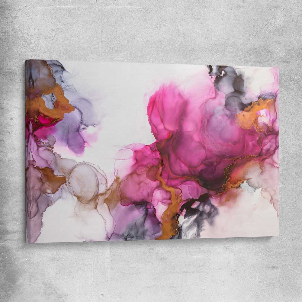 Pink Clouds stretched canvas - part of our high quality canvas abstract wall art collection