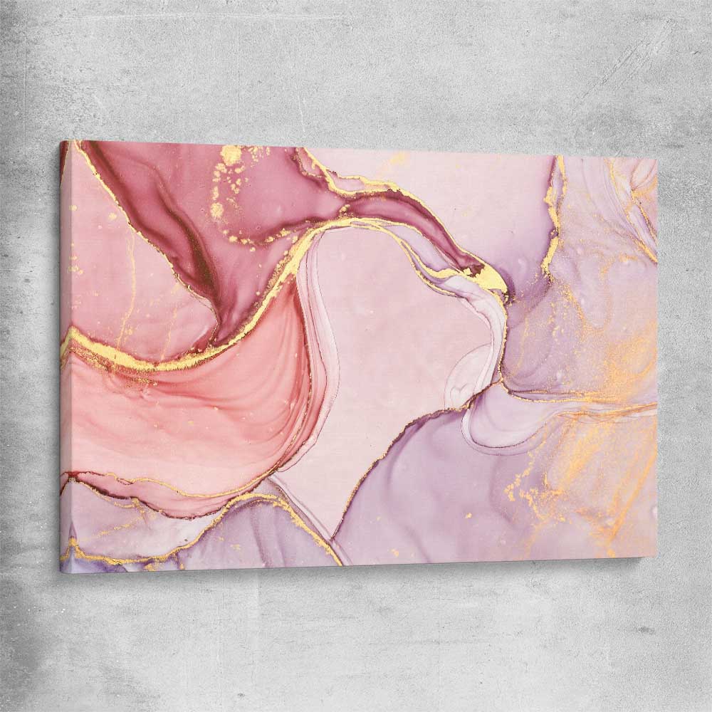 Pink Marble stretched canvas - part of our high quality canvas abstract wall art collection