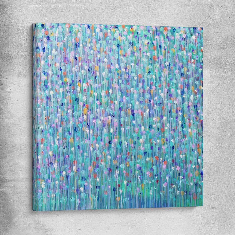 Sparkly Water Square stretched canvas - part of our high quality canvas abstract wall art collection