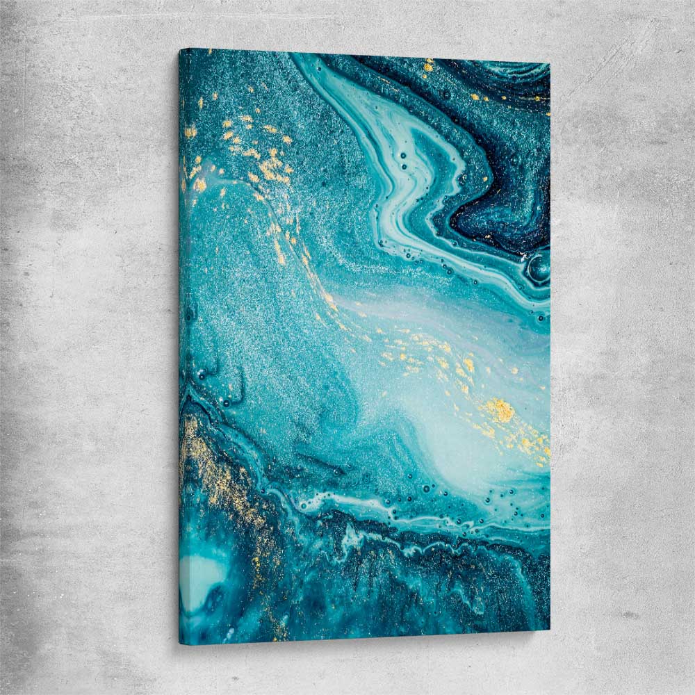 Turquoise Ocean stretched canvas - part of our high quality canvas abstract wall art collection