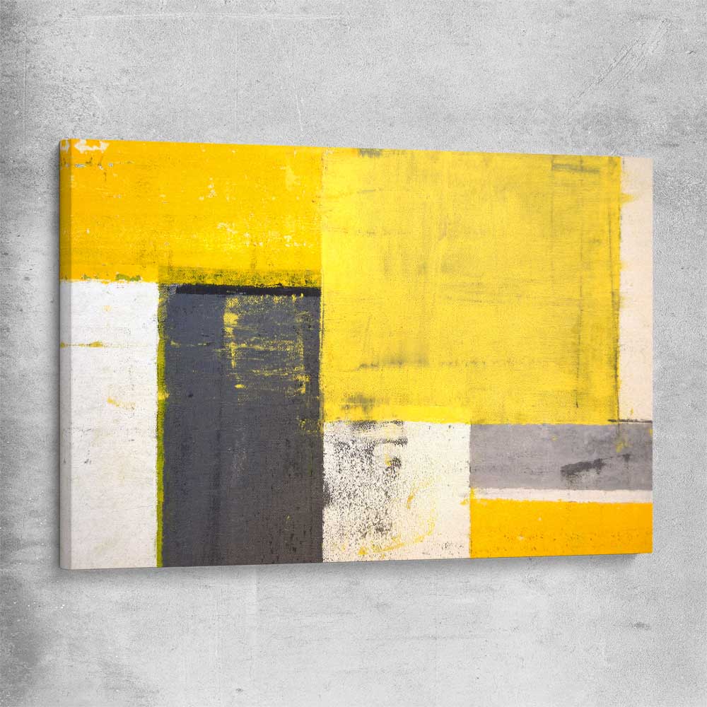Yellow Texture stretched canvas - part of our high quality canvas abstract wall art collection