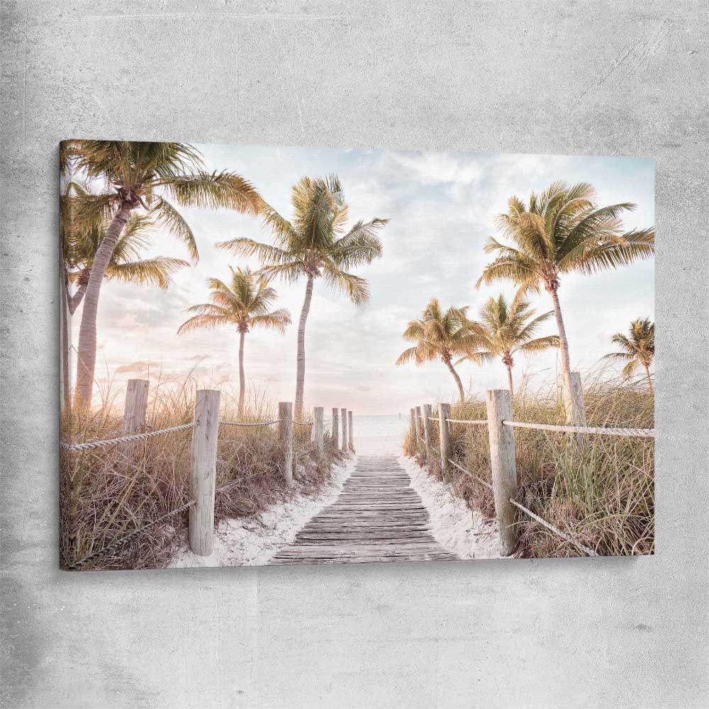 Beach and coastal wall art print of Florida Sunrise on a stretched canvas