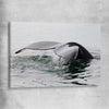 Beach and coastal wall art print of Humpback Whale on a stretched canvas