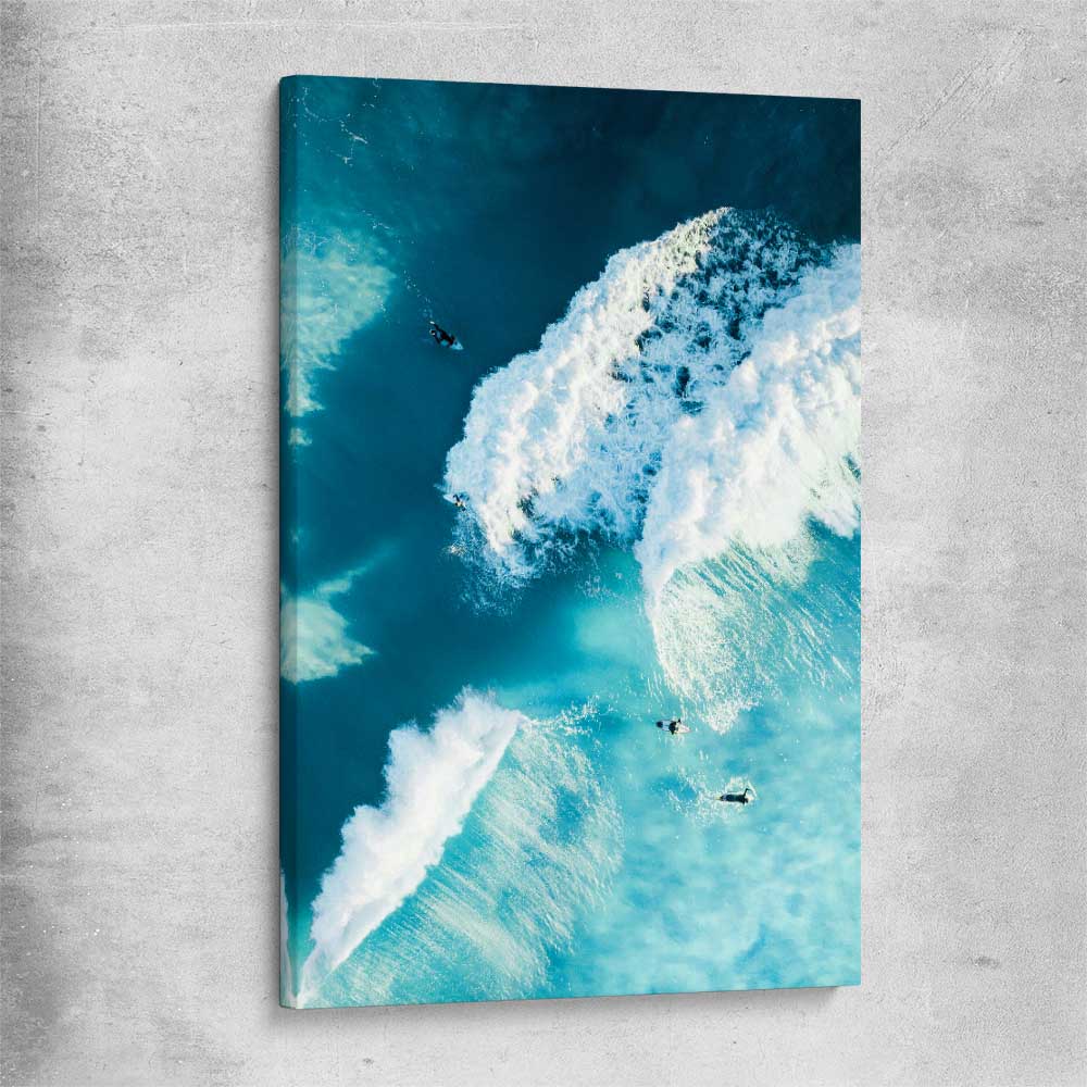 Beach and coastal wall art print of Surfers Paradise on a stretched canvas