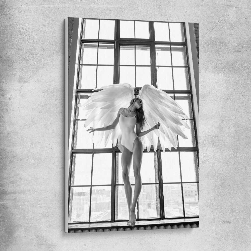 Angel Love One stretched canvas - part of our high quality fashion canvas wall art and prints collection
