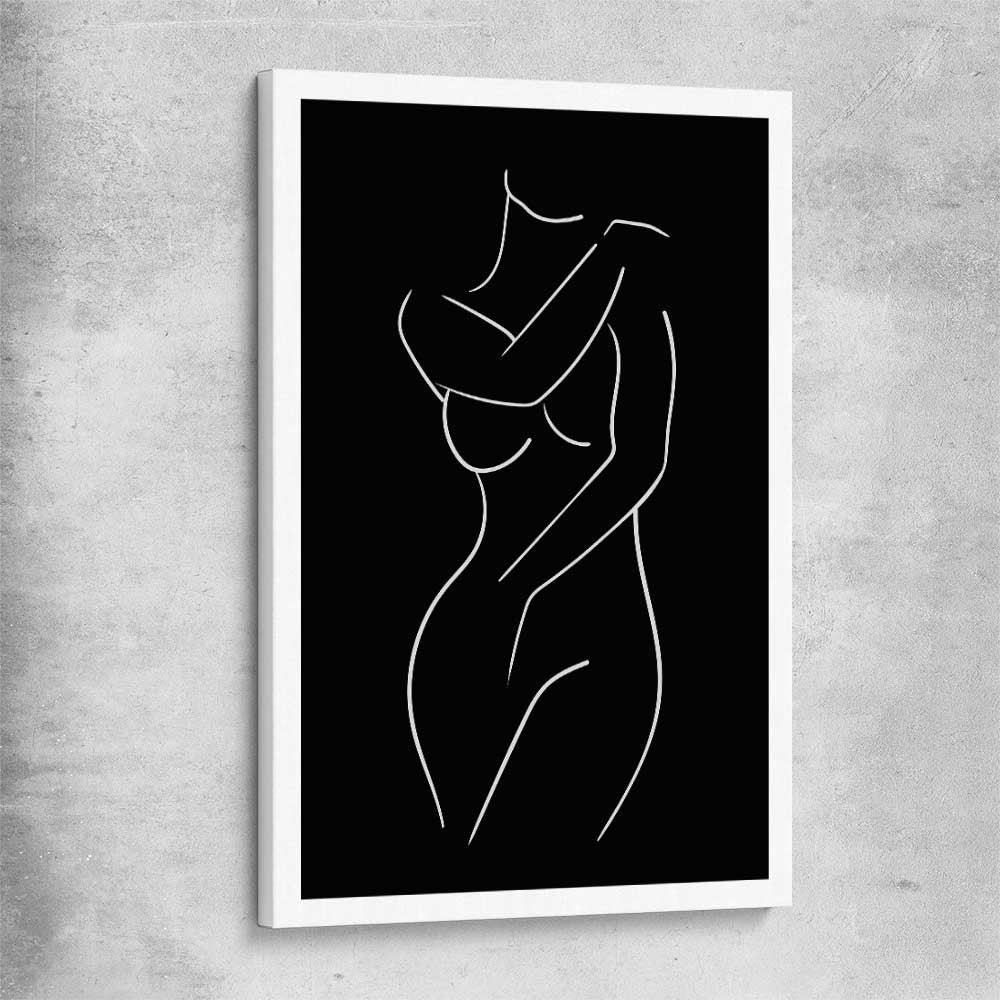 Body Pose Invert stretched canvas - part of our high quality fashion canvas wall art and prints collection