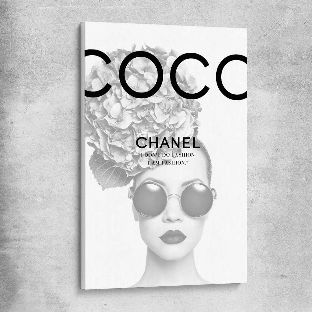 Coco Hydrangea stretched canvas - part of our high quality fashion canvas wall art and prints collection