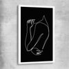 Gentle Hold Invert stretched canvas - part of our high quality fashion canvas wall art and prints collection
