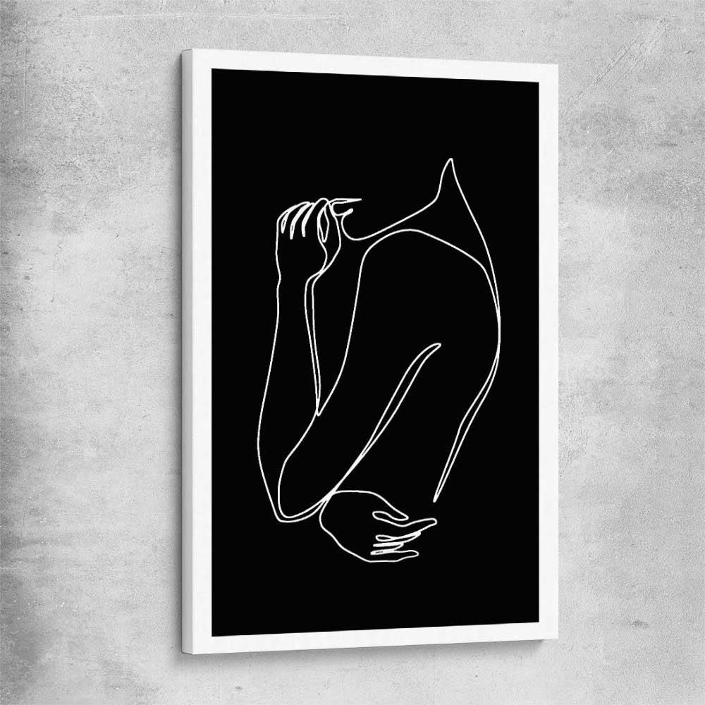 Gentle Hold Invert stretched canvas - part of our high quality fashion canvas wall art and prints collection