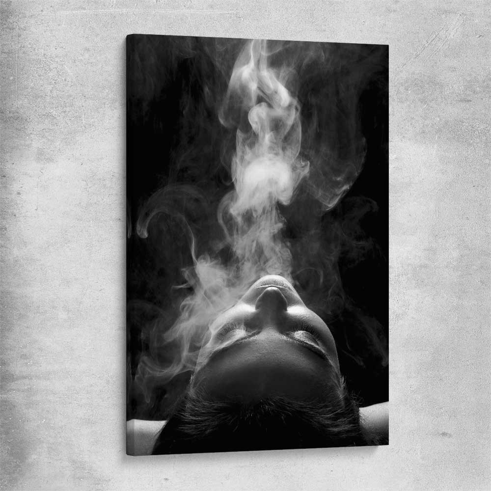Smoke Haze stretched canvas - part of our high quality fashion canvas wall art and prints collection