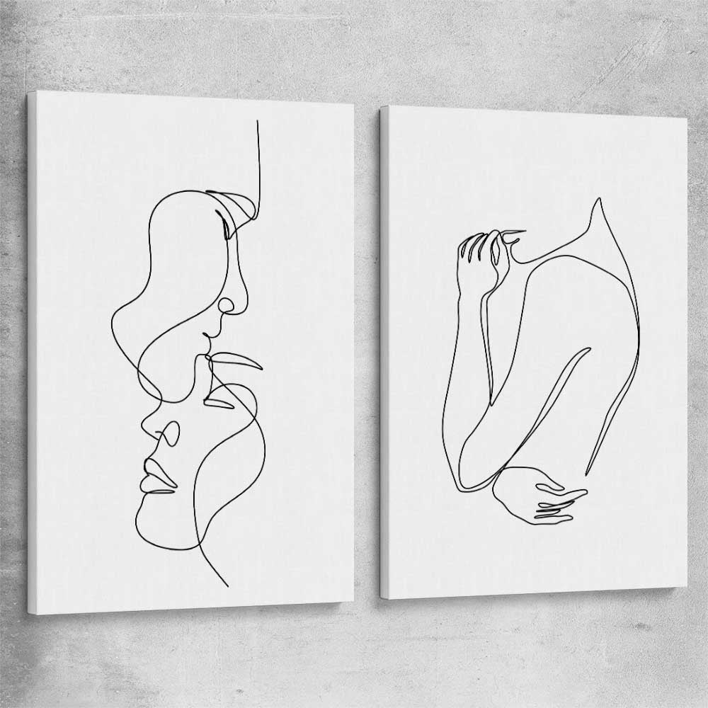 Warmth Pair stretched canvas - part of our high quality fashion canvas wall art and prints collection
