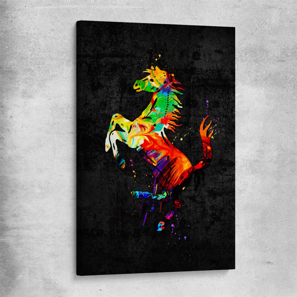 Inspirational wall art print of Fast Colours on a stretched canvas