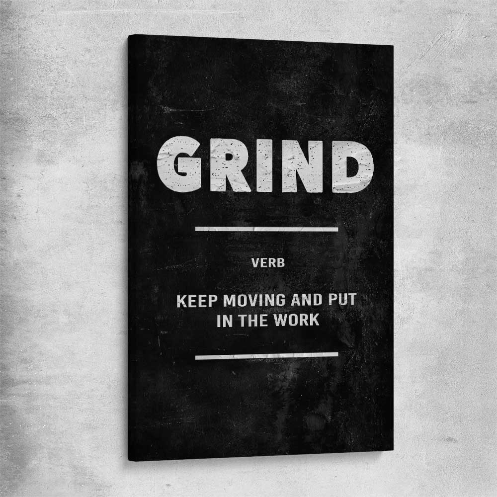 Grind Definition stretched canvas - part of our high quality fashion canvas wall art and prints collection
