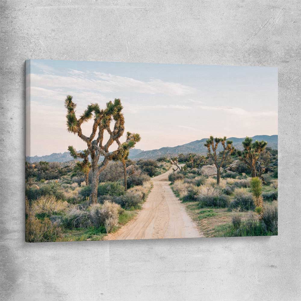 Floral print of California Desert on a stretched canvas