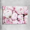 Floral print of Delicate Peonies on a stretched canvas