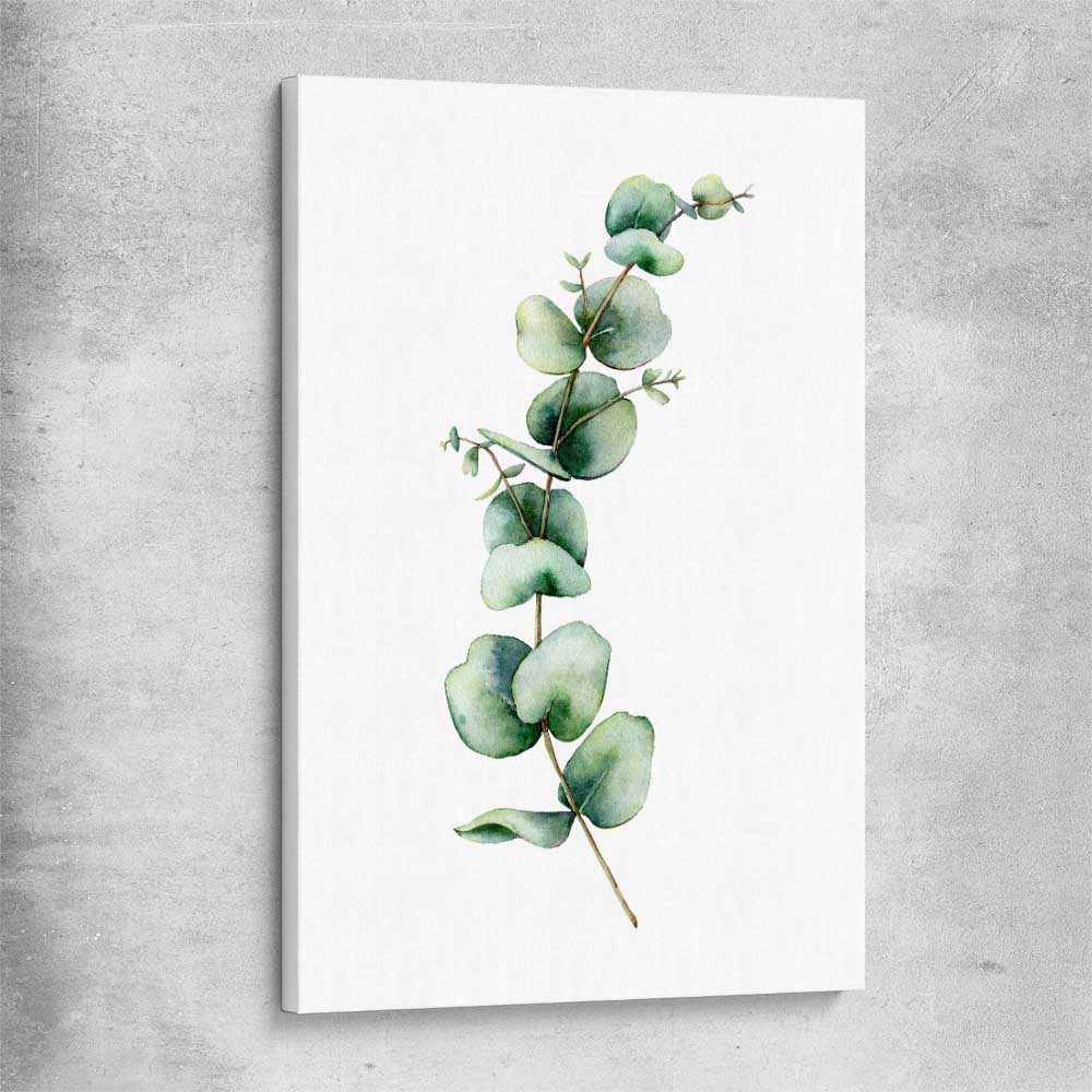 Floral print of Eucalyptus One on a stretched canvas