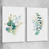 Floral print of Eucalyptus Pair Two on a stretched canvas