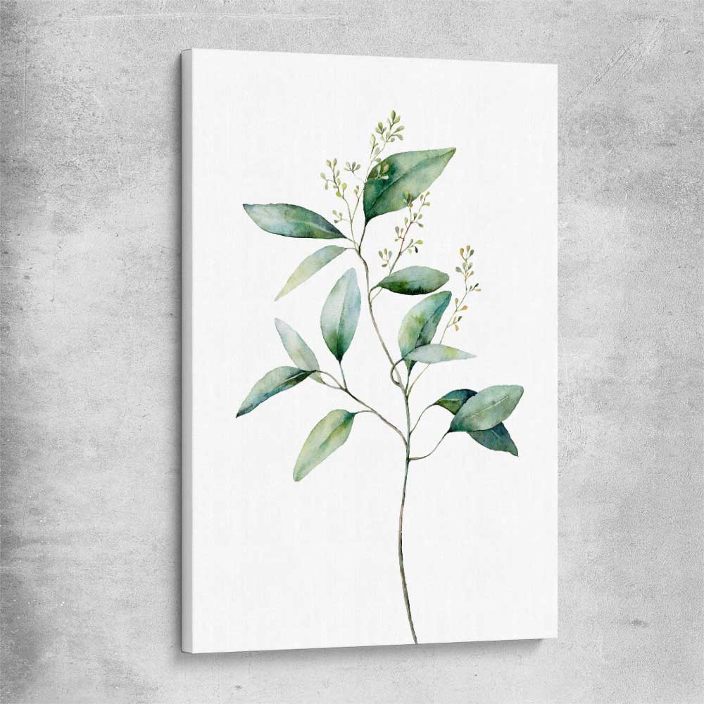 Floral print of Eucalyptus Two on a stretched canvas