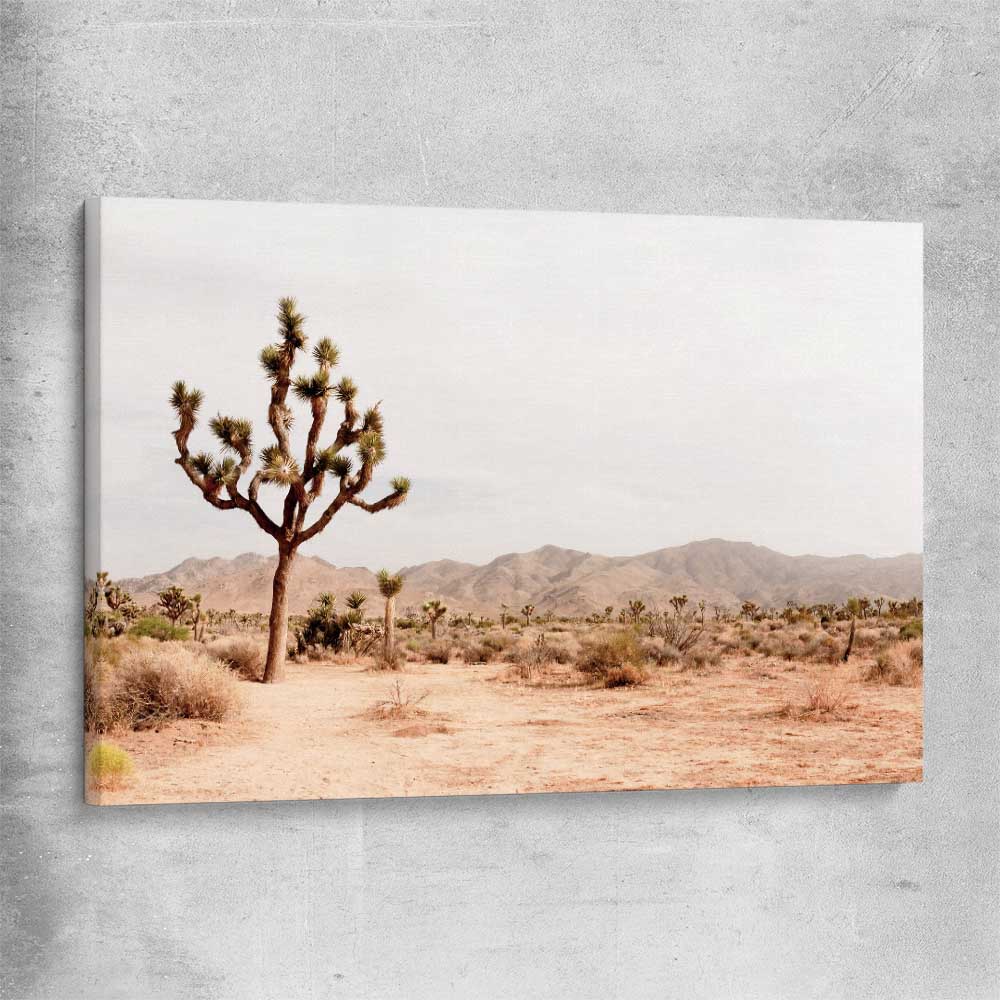 Floral print of Joshua Tree on a stretched canvas