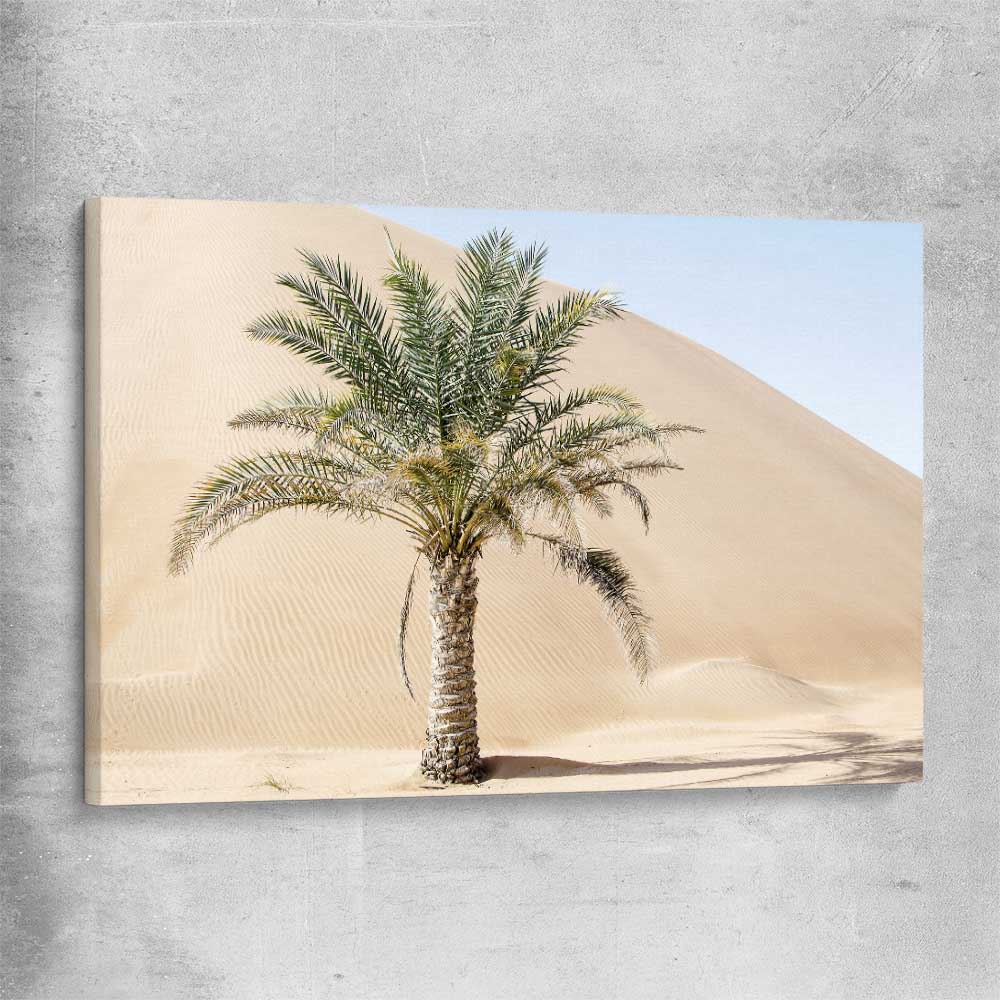Floral print of Liwa Dunes on a stretched canvas