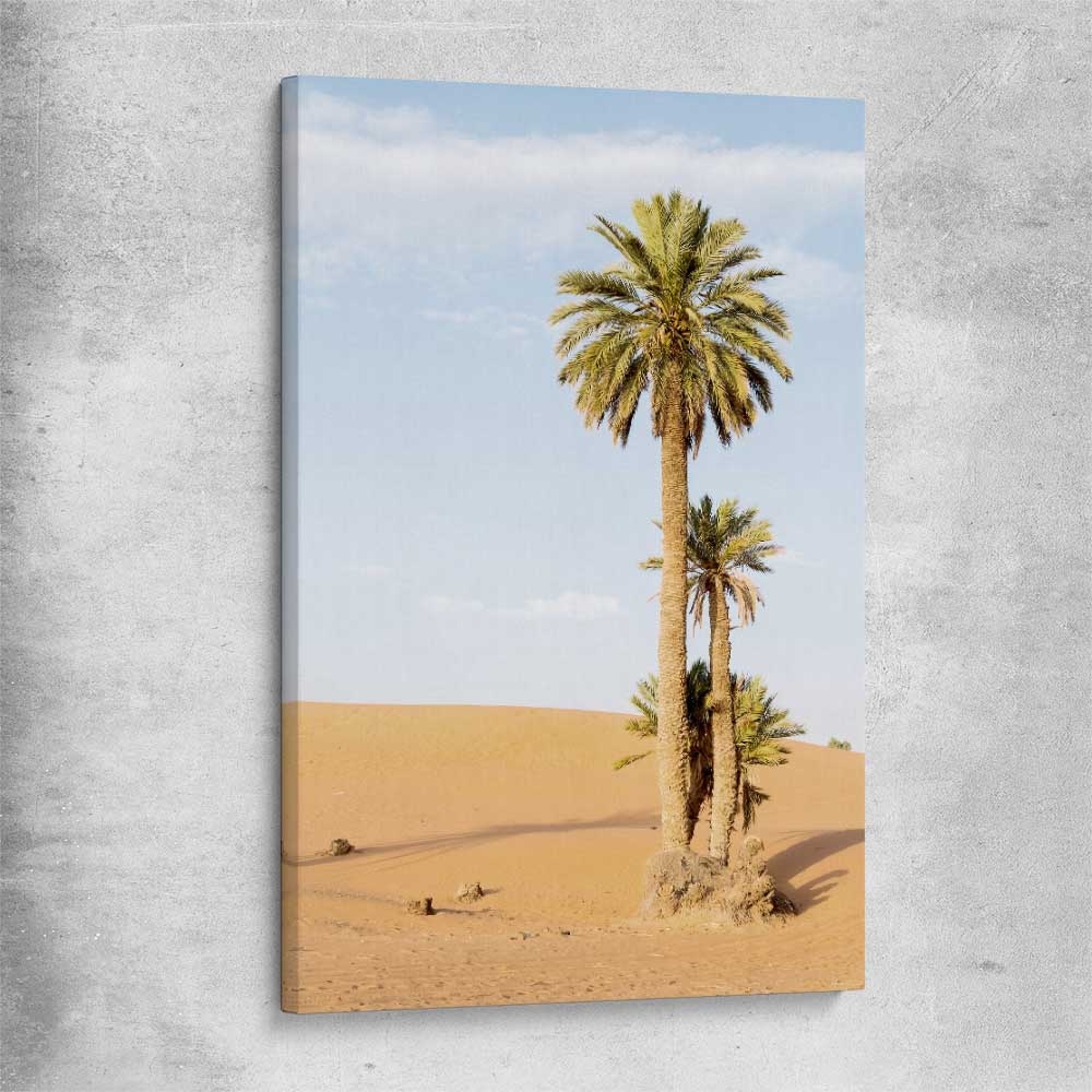 Floral print of Moroccan Palms on a stretched canvas