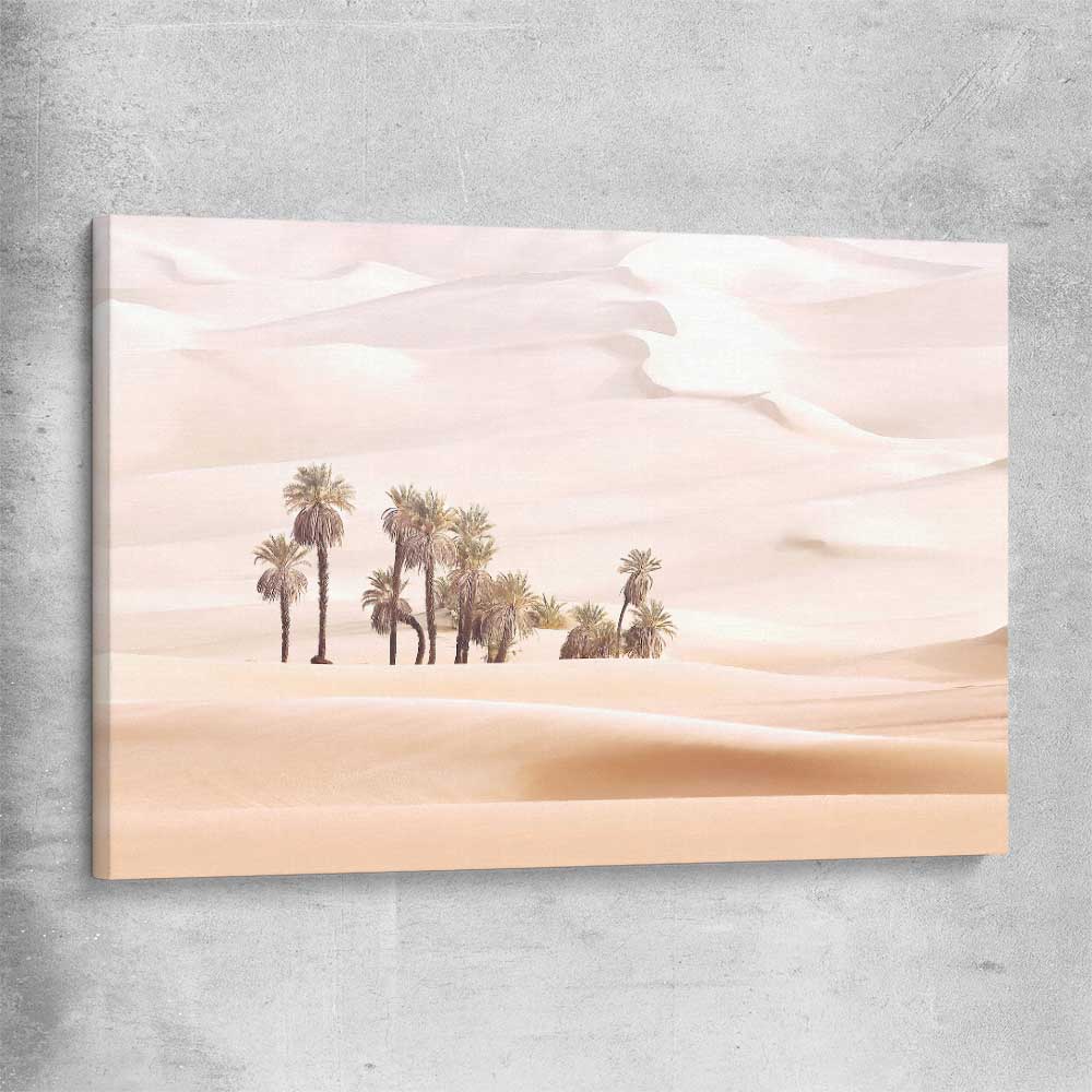 Floral print of Oasis Dunes on a stretched canvas