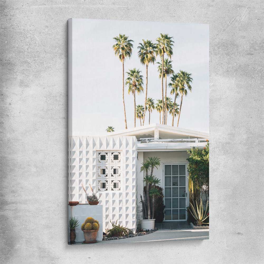 Floral print of Palm Springs Sky on a stretched canvas