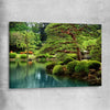 Floral print of Tokyo Bonsai Lake on a stretched canvas