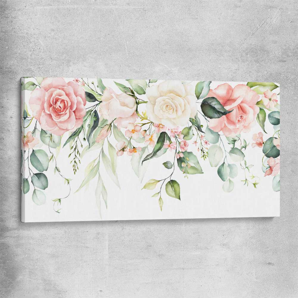 Floral print of Vivid Blossom on a stretched canvas