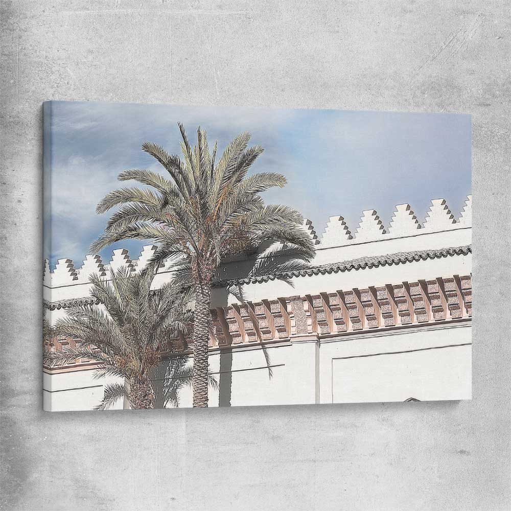 Floral print of Wanderlust Palms on a stretched canvas