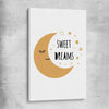 Sweet Dreams stretched canvas is a nursery canvas wall art and print suited for childrens nursery area