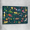 Tropical Alphabet stretched canvas is a nursery canvas wall art and print suited for childrens nursery area
