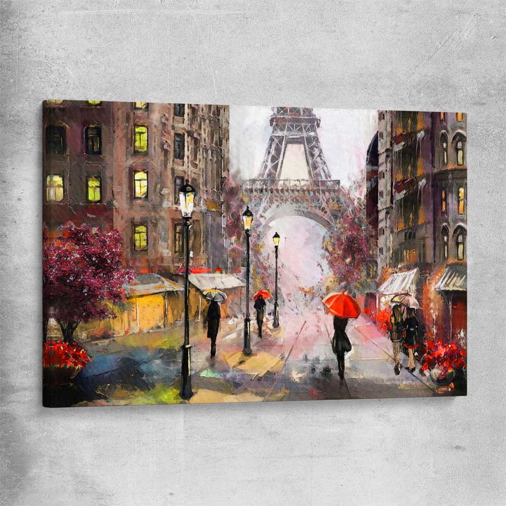 Beautiful Paris stretched canvas is a high quality print in our city skyline, travel prints and maps collection