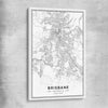Brisbane City stretched canvas is a high quality print in our city skyline, travel prints and maps collection