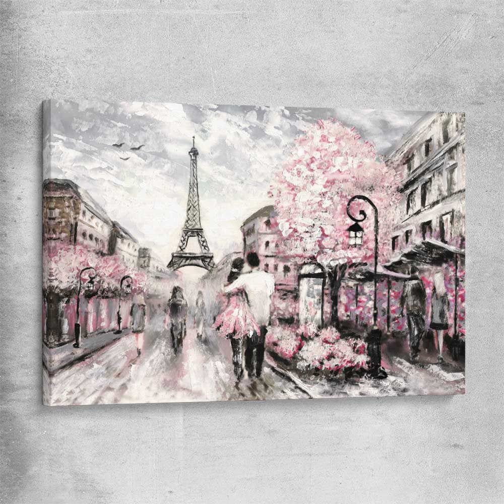 Paris Dreaming stretched canvas is a high quality print in our city skyline, travel prints and maps collection
