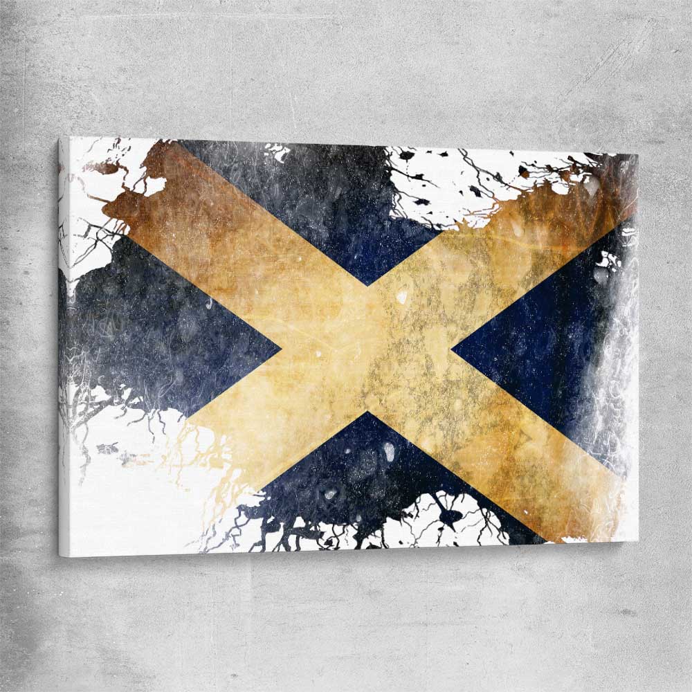 Scottish Flag stretched canvas is a high quality print in our city skyline, travel prints and maps collection