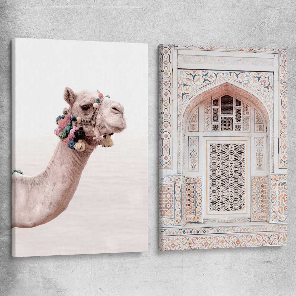 Taj in Arga Pair stretched canvas is a high quality print in our city skyline, travel prints and maps collection
