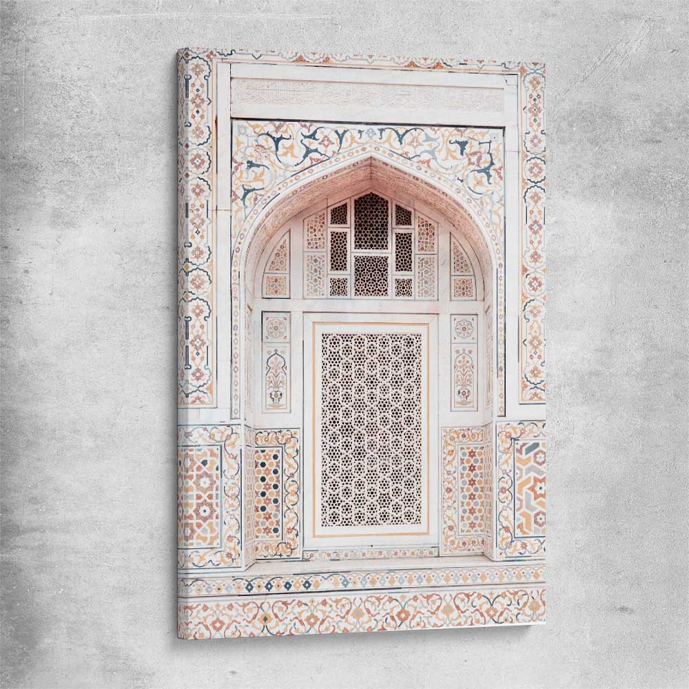 Taj in Arga stretched canvas is a high quality print in our city skyline, travel prints and maps collection