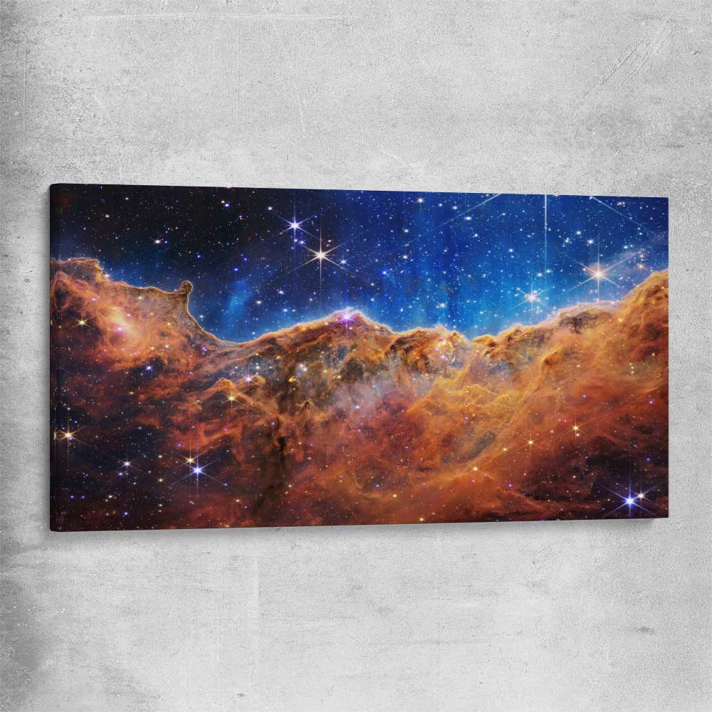 Space prints and wall art of Carina Nebula on a stretched canvas