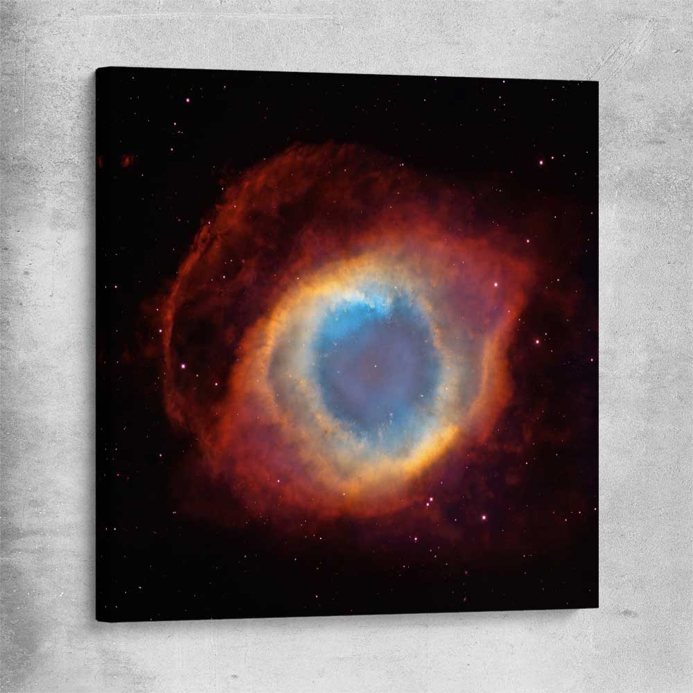 Space prints and wall art of Helix Nebula on a stretched canvas