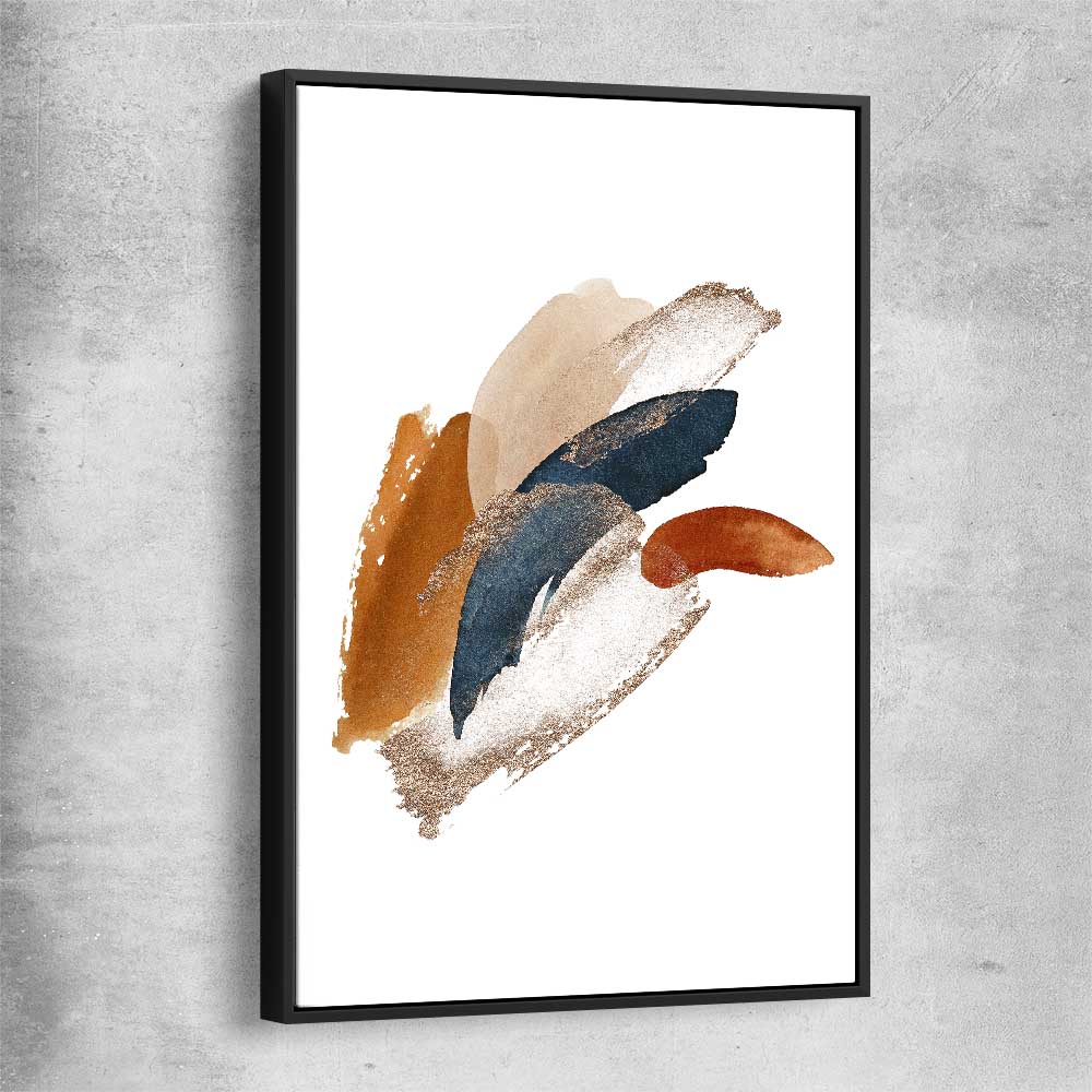 Abstract Strokes One black framed canvas - part of our high quality canvas abstract wall art collection