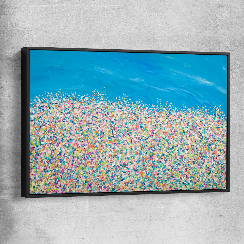 Banks of Atlantics black framed canvas - part of our high quality canvas abstract wall art collection