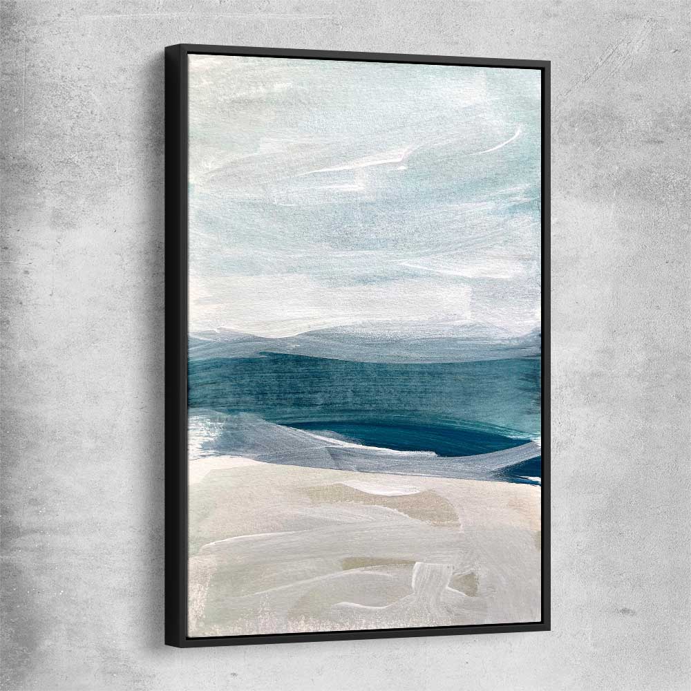 Beach Shades black framed canvas - part of our high quality canvas abstract wall art collection